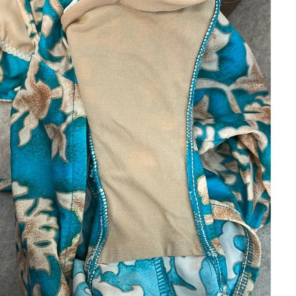 Vintage 80's Via Marina Once Piece Bathing Suit Size 12 - Picture 9 of 9